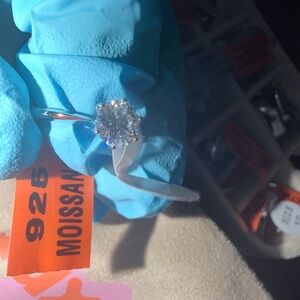 Moissanite Silver Ring